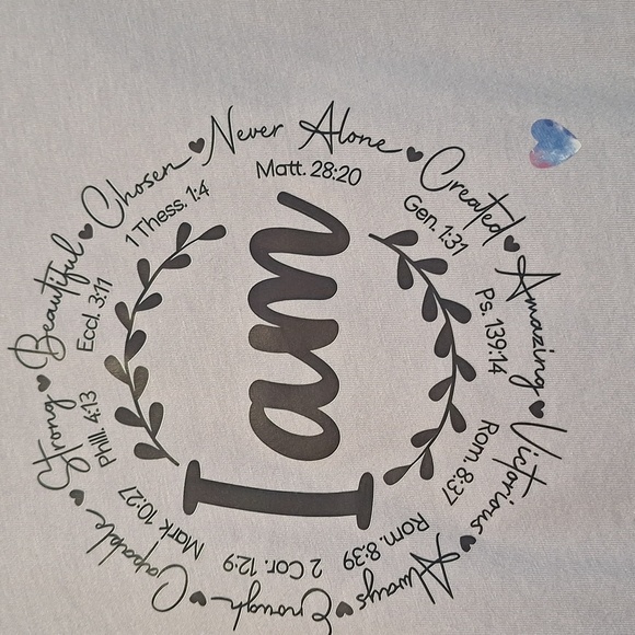 Member's Mark Tops - Motivational I Am Hand Pressed Tee